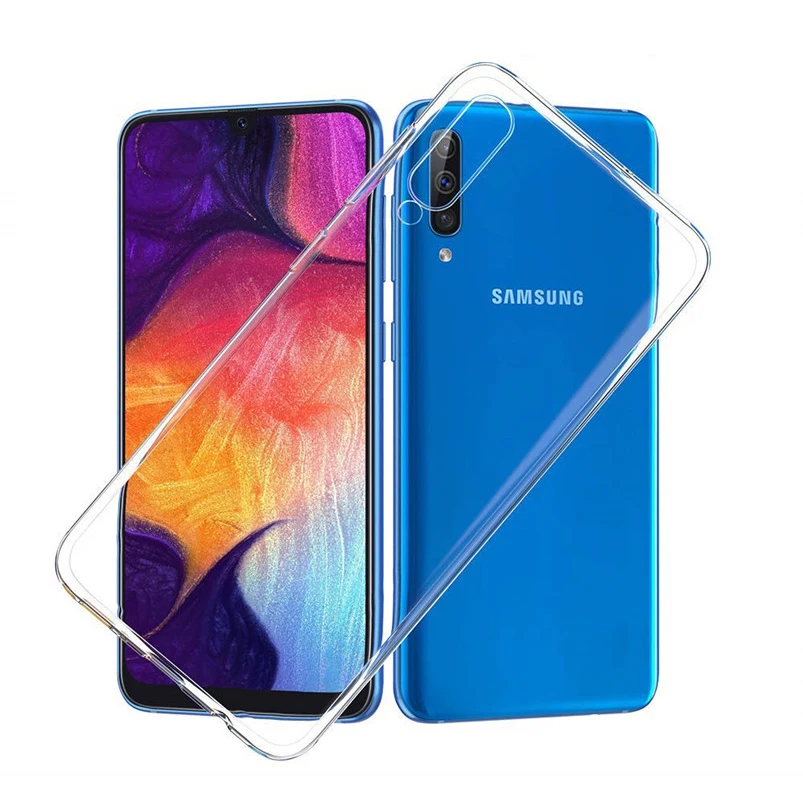 clear Защитный чехол s для samsung A50, чехол, Мягкая силиконовая задняя крышка, 6,4 '', чехол для телефона, для samsung Galaxy A50 A 50 SM-A505, A505F, Fundas - Цвет: clear