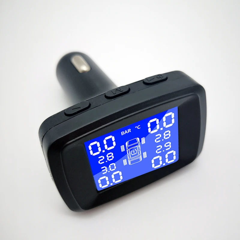 Автомобильный прикуриватель TPMS светодиодный дисплей внутренняя или внешняя система контроля давления в шинах Беспроводная передача CST-TY13/14