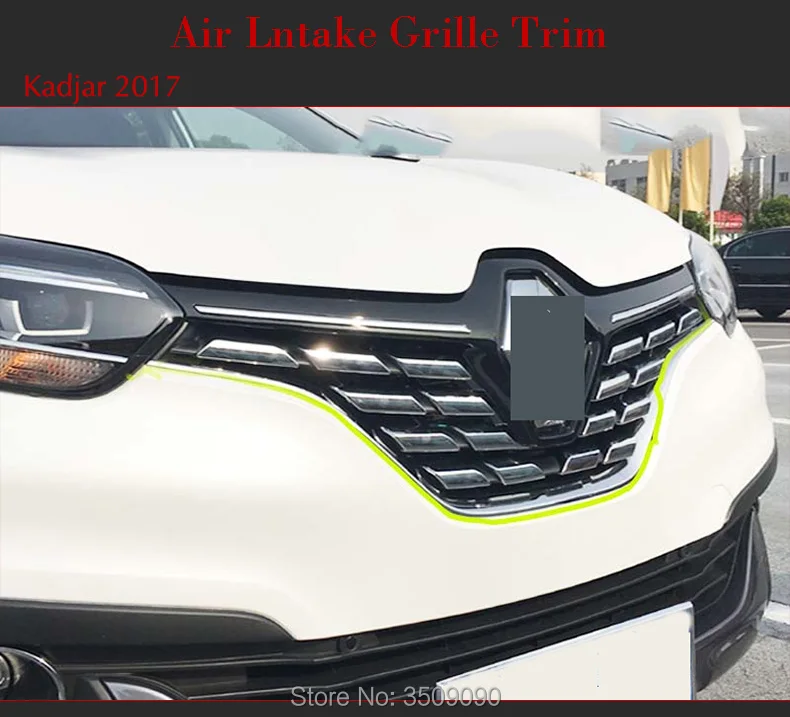 Для Renault Kadjar Передняя сетчатая решетка крышка отделка капота отделка Литье защита автомобиля наклейки для укладки