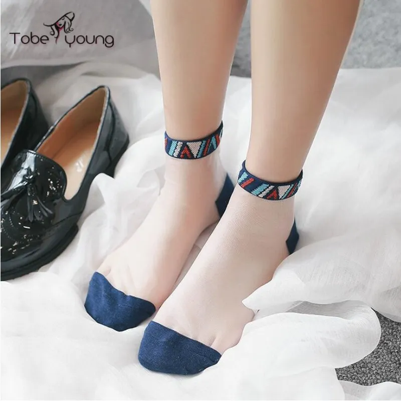 2017 Новая Мода Прозрачный Нч Лодыжки Носки Девушки Женщин Невидимая Сетка