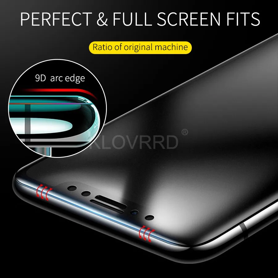 Изогнутые полный клей матовая крышка матовое закалённое стекло для HUAWEI Honor 10 Lite 20i