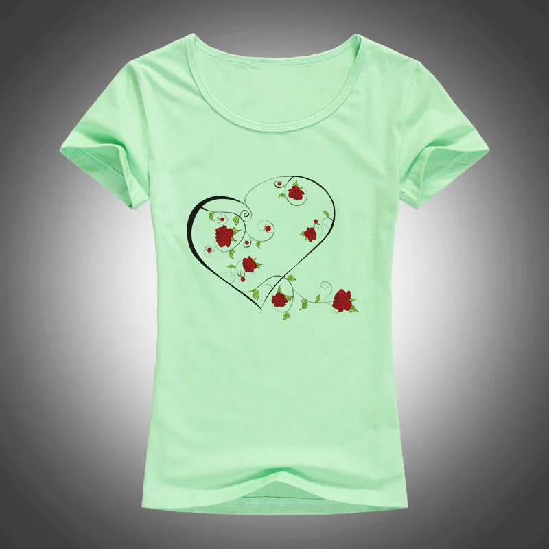 Женская футболка с короткими рукавами летняя хлопковая Футболка круглым вырезом