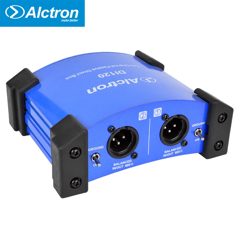 Alctron DI120 двухканальный пассивный DI прямой бокс для записи гитары и сценических