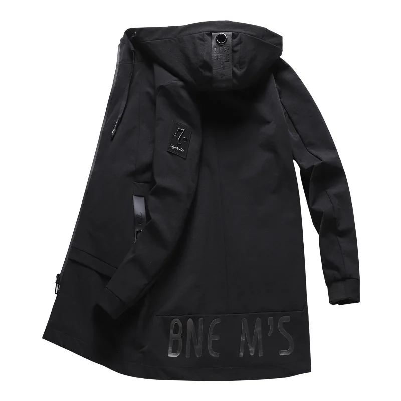 2018 Новый осень зима мужские Тренч со шляпой Slim Fit Мужские Casaco печати письма с