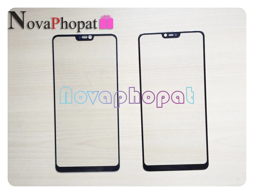 Novaphopat черно белая передняя внешняя стеклянная панель для OPPO F7 стеклянный экран