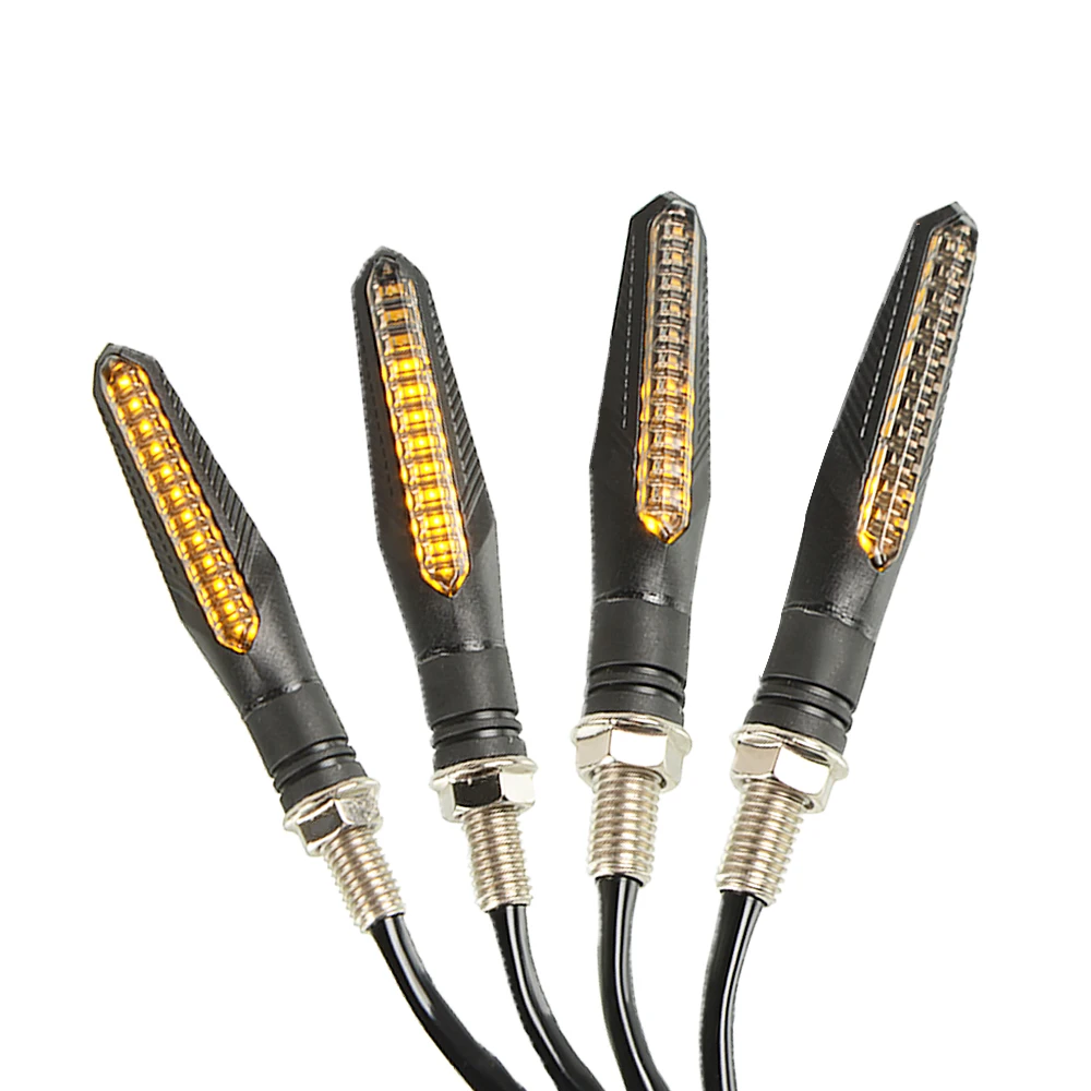 Motorcycle 12V LED Turn Signals Motorbike Waterproof Flashing Light Flexible Moto Headlights For Honda Kawasaki BMW Yamaha TMAX |