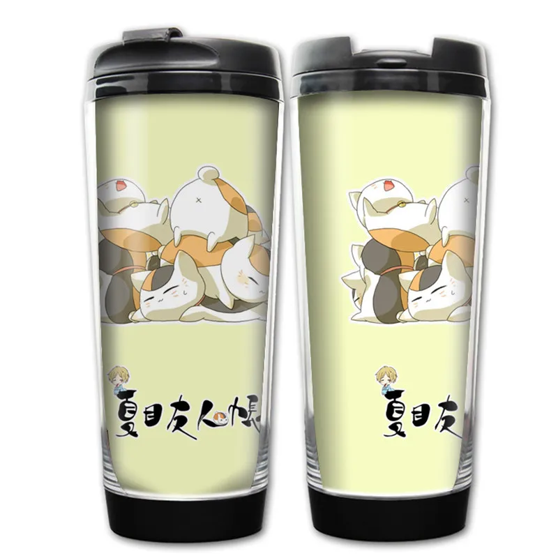 400 мл аниме Natsume Yuujinchou кошка дизайнерская пластиковая бутылка для воды посуда