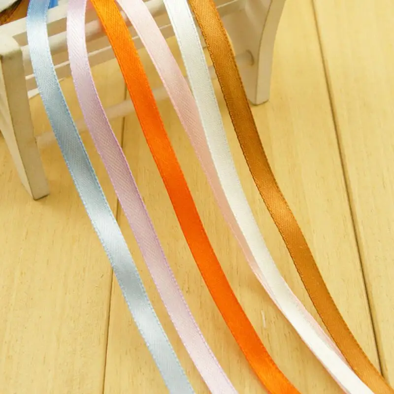 1/4&quot 6mm Wide Wedding Craft Satin Ribbon (22M) DIY Gift Packaging Decorations Accessory Christmas Party Supplies | Дом и сад