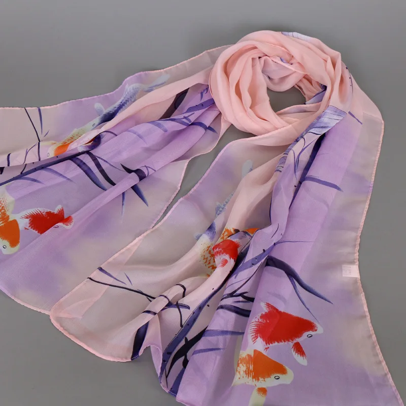 Весна и осень новые высококачественные модные женские шарфы шифоновые с