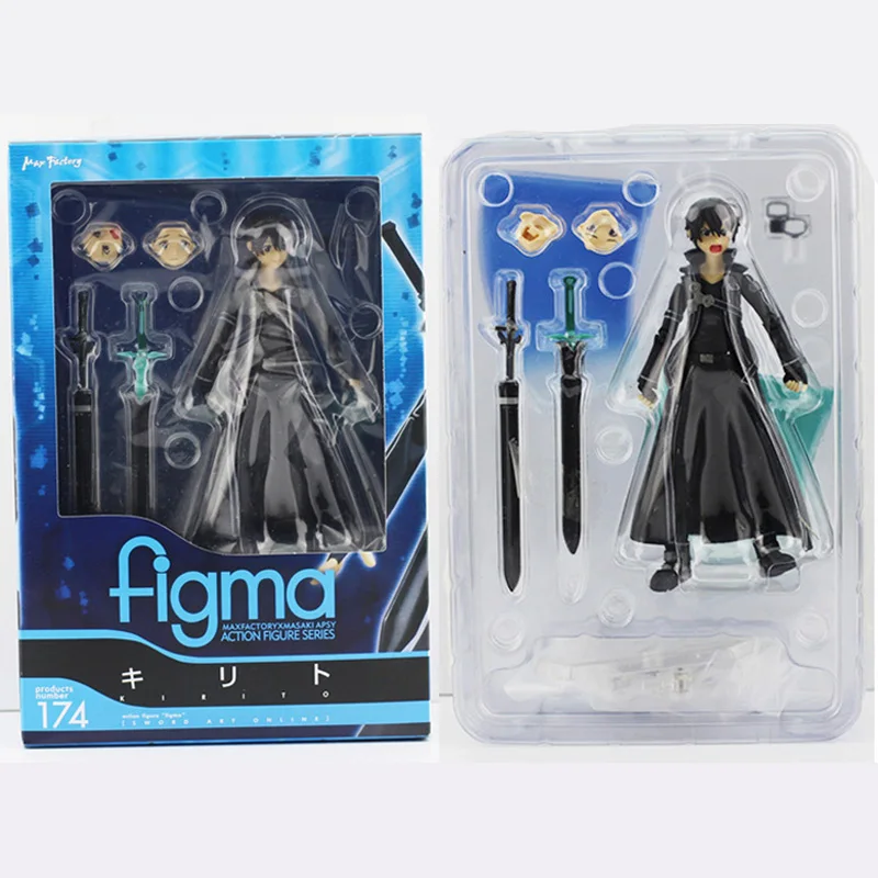 Экшн фигурка киригая из аниме мастера меча 15 см|kirito figma|action figureart online |