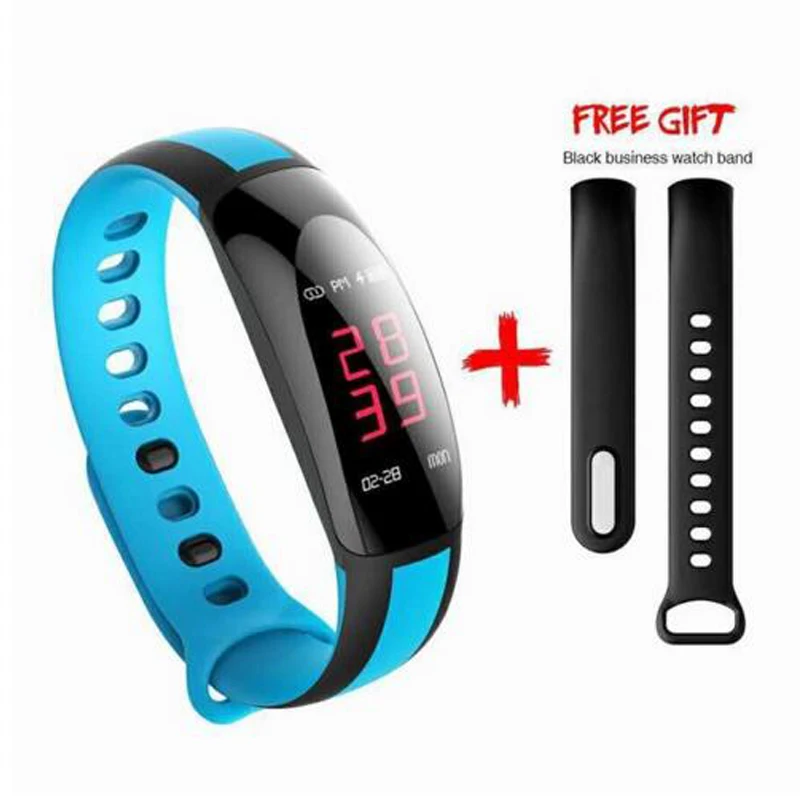 Aosman Бесплатная лентой Новый Спорт Smart Watch измерять кровяное давление пульсометр