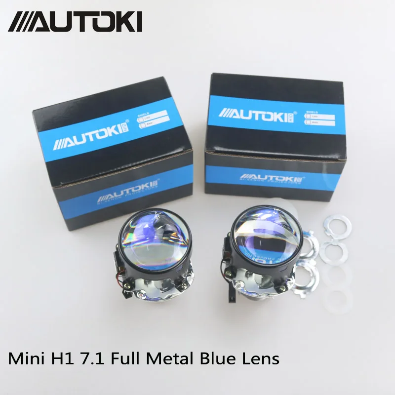 Автостайлинг AUTOKI миниатюрные HID биксеноновые фары 2 5 дюйма проектор с синими