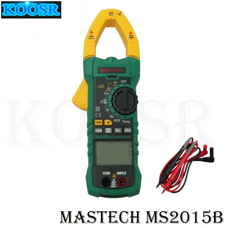 MASTECH MS2015B 1000A AC Токоизмерительные клещи с сопротивлением, емкостью, частотой, температурой и NCV тест