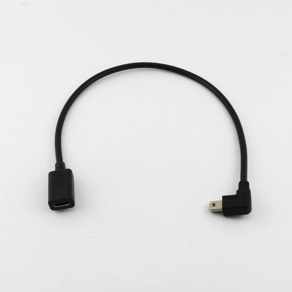 1x USB 3. 0 Type C Женский на мини 5 контактный Прямоугольный штекер для синхронизации