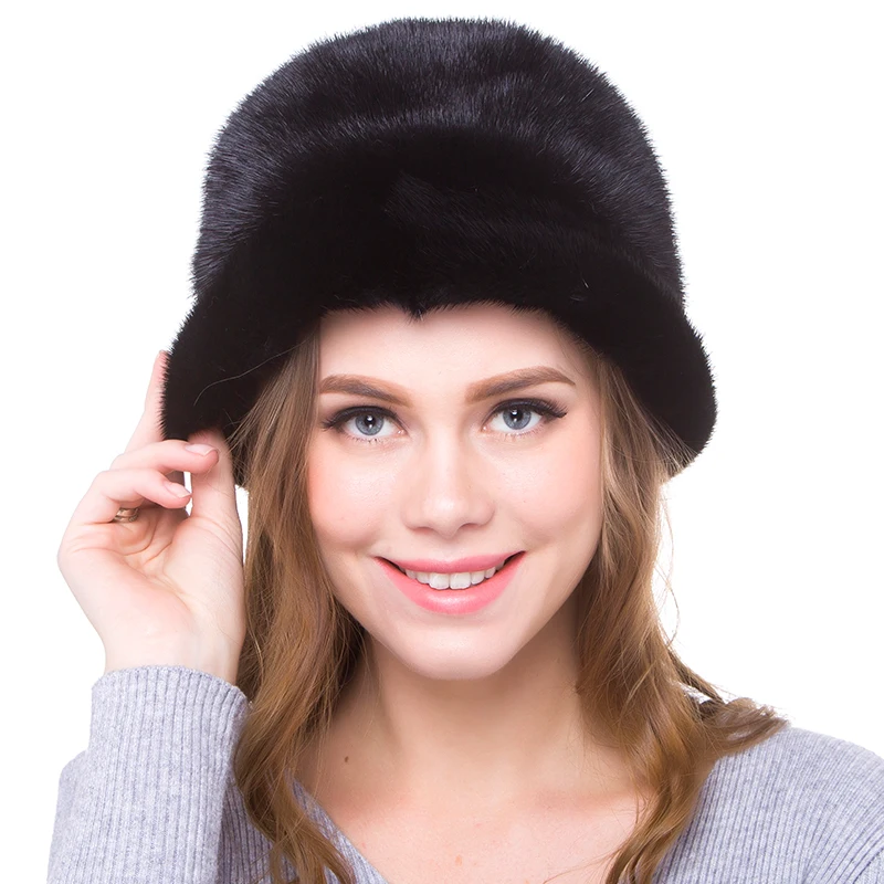 Шапка JKP из натурального меха норки, теплая
