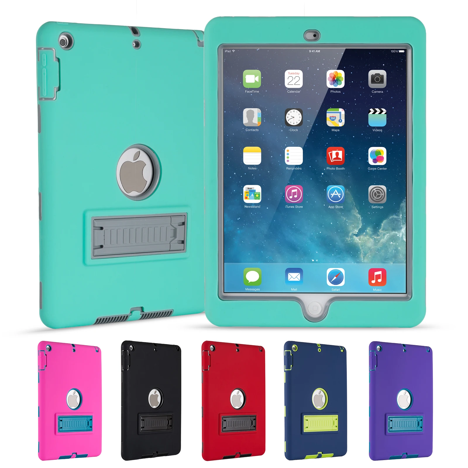 Противоударный бампер кронштейн силиконовый PC Smart Cover чехол для Apple iPad 2/3/4 mini 1 2 3 A1893 A1822 A1432