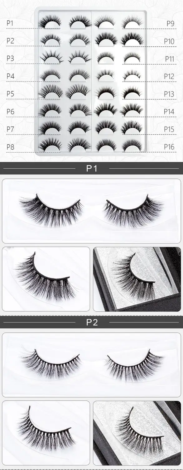 

Seashine Factory Hand Made 3D Mink Lashes Premium Mink Fur Strip Eyelash Private Label Customize Brand 3D Mink Eyelashes