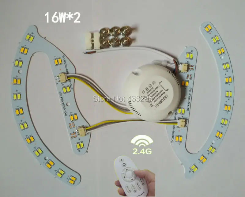 Новый светодиодный потолочный светильник с дистанционным управлением 16 Вт 24 32 2 4