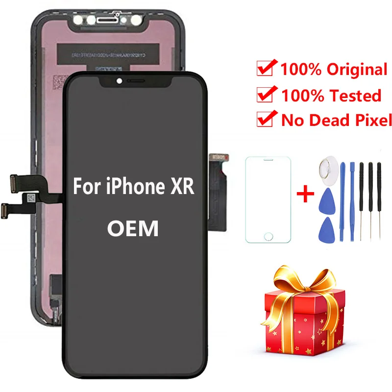 ЖК дисплей 6 1 дюйма для iPhone XR сенсорный экран OEM в сборе замена 100% тест без битых