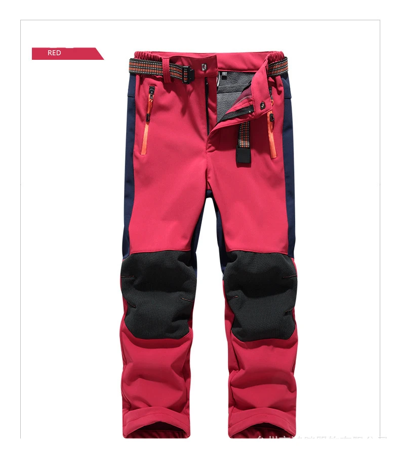 Pantalon De Ski Pour Enfant зимние детские уличные штаны для сноуборда ветрозащитные флисовые зимние штаны для девочек и мальчиков для походов