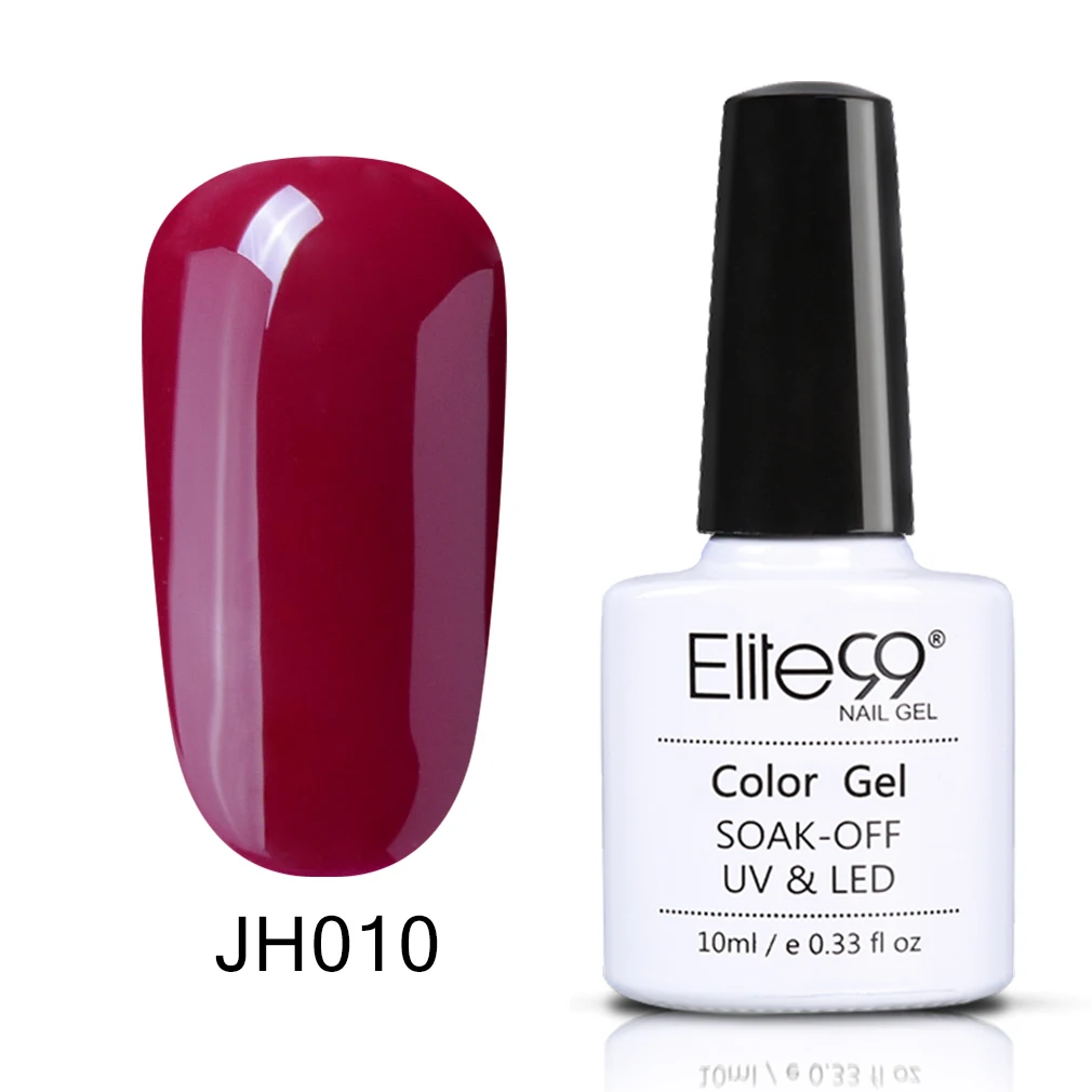 JH010 Elite99 10 мл винно-красный Гель-лак для Ногтей Стойкий лак для ногтей Гибридный впитывающий желтый УФ-гель для ногтей базовый топ для маникюра - Цвет: JH010