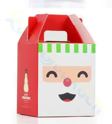 10pcs B Рождественская елка Дизайн cookie Шоколадные конфеты печенье бумага вечерние партия пользу украшения подарок Рождественская коробка для яблок с колокольчиком веревка - Цвет: 10pcs B