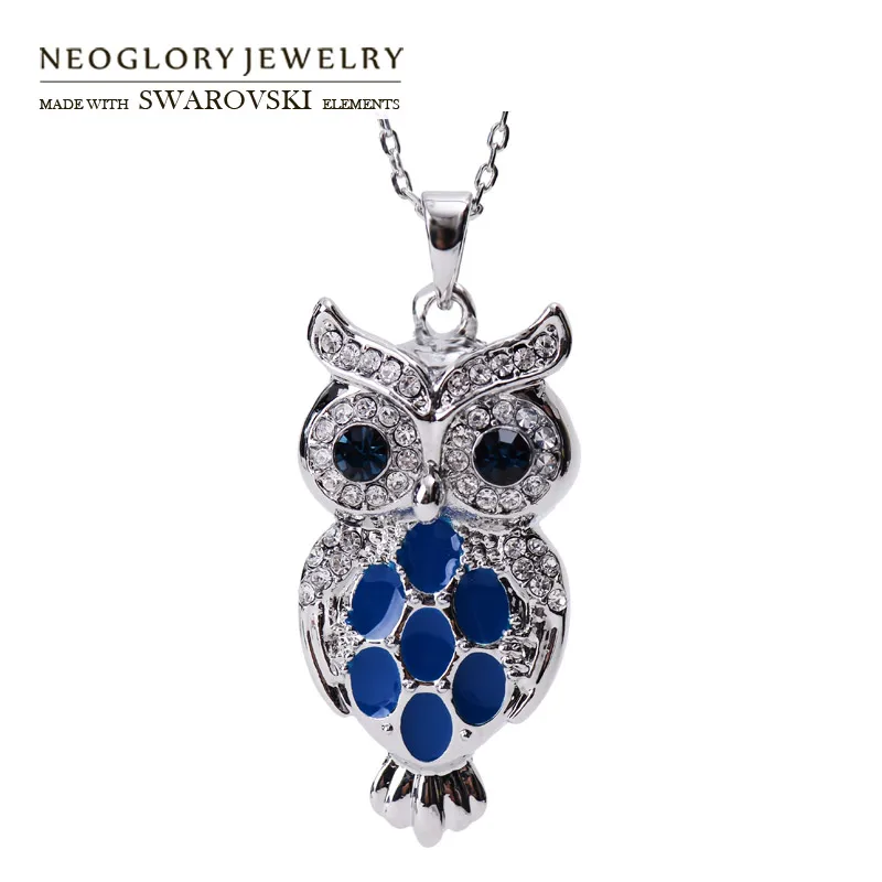 Neoglory австрийские стразы и чешские Стразы ожерелье с подвеской из эмалевого