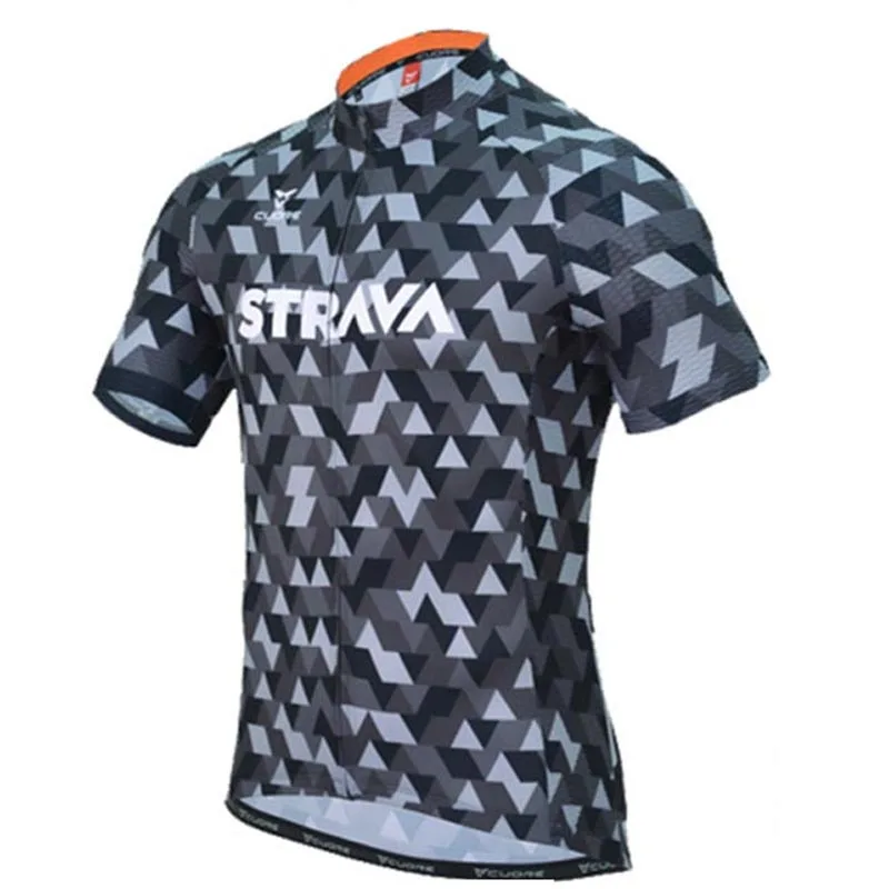 Лето 2020 Strava команда мужчин Велоспорт Джерси с коротким рукавом Ropa Ciclismo Uniformes