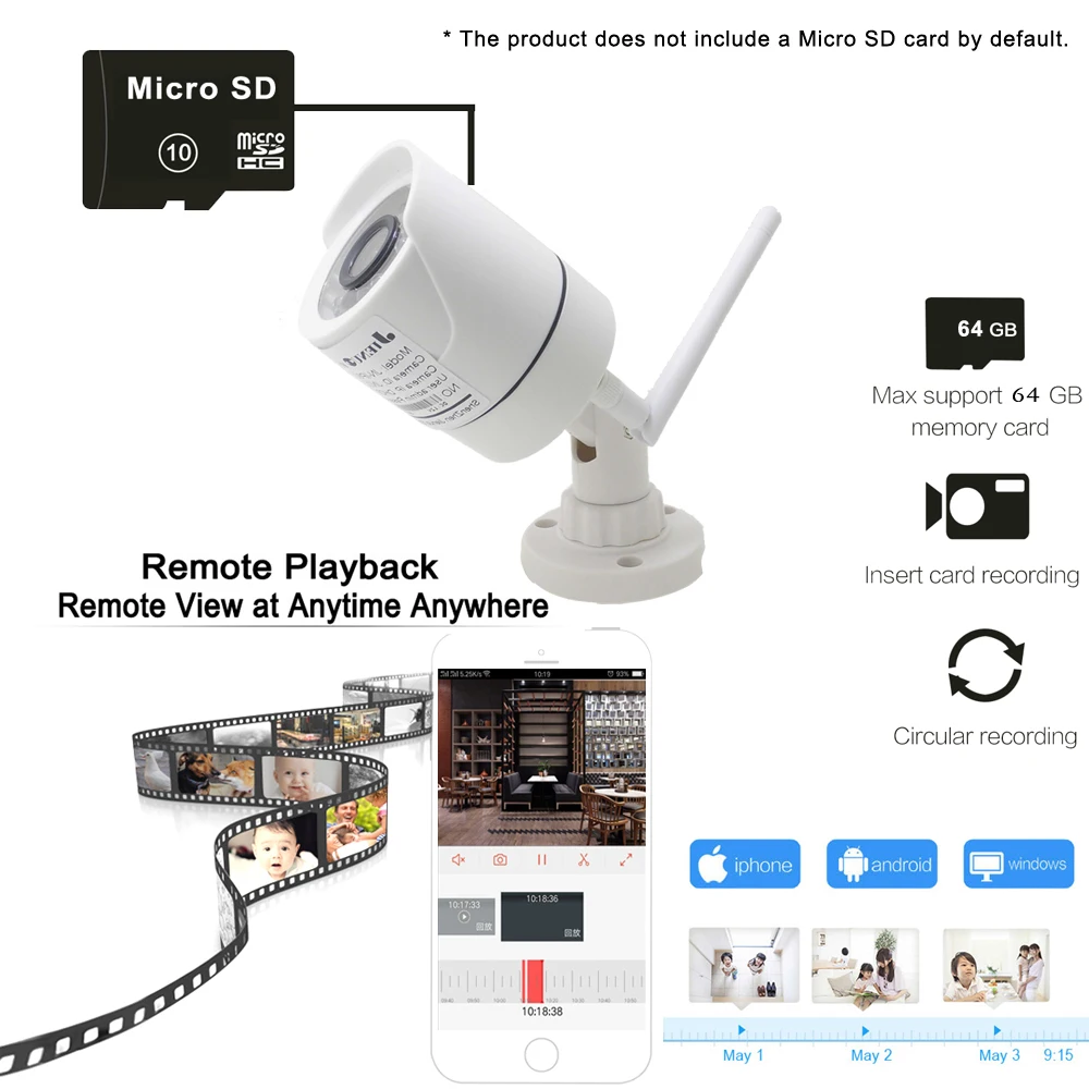 IP Камера Wi-Fi, 1080 P HD камеры безопасности наружного Водонепроницаемый Ночное видение аудио Беспроводной видеонаблюдения 2.0MP IP самера P2P дома Камера