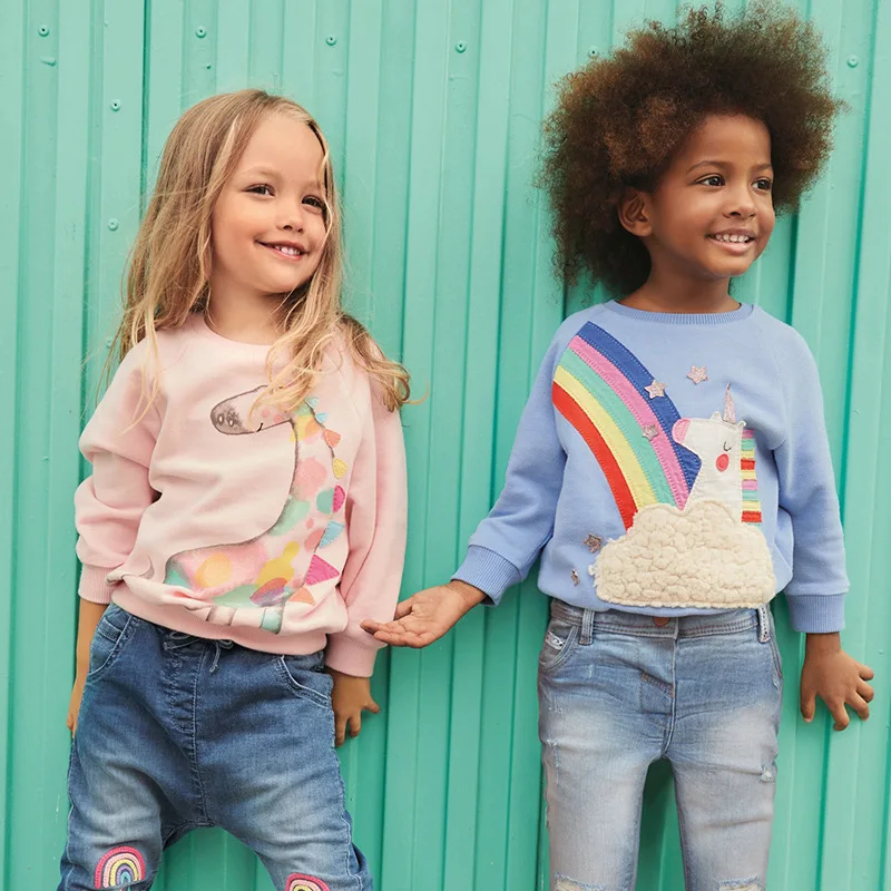 Little maven2-7Years Autumn Cotton Giraffe Print Toddler Kid's Baby Girl's Sweatshirt Children's Clothes For Girl Sweater Fleece