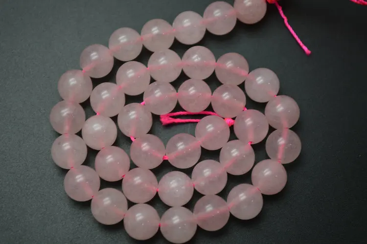 Гладкие Круглые Бусины из натурального розового камня 4 мм-12 мм для изготовления