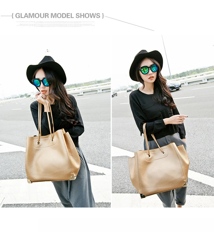 Модная обувь из искусственной кожи Большой Сумки на плечо 2017 бренд Для женщин