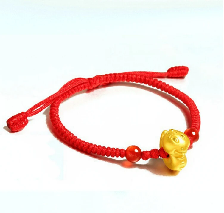 

August 24K Yellow gold 12 Chinese Zodiac Bracelet