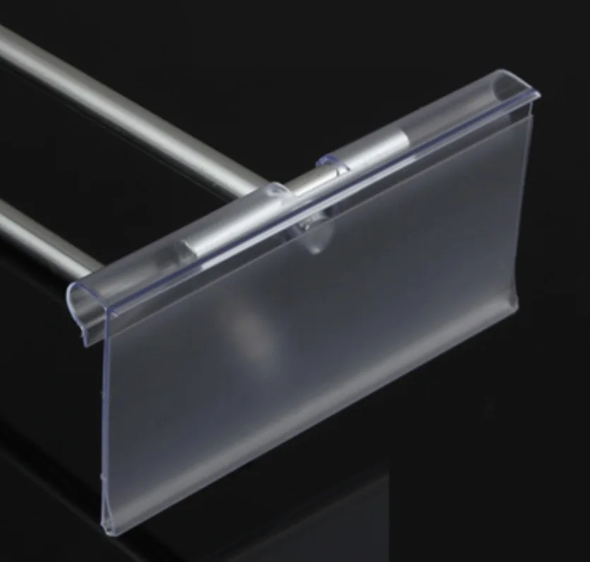 

80Pieces/Lot Transparent Plastic Price Tag Convenience Store Supermarket Shelves Listing Hanging Board Label