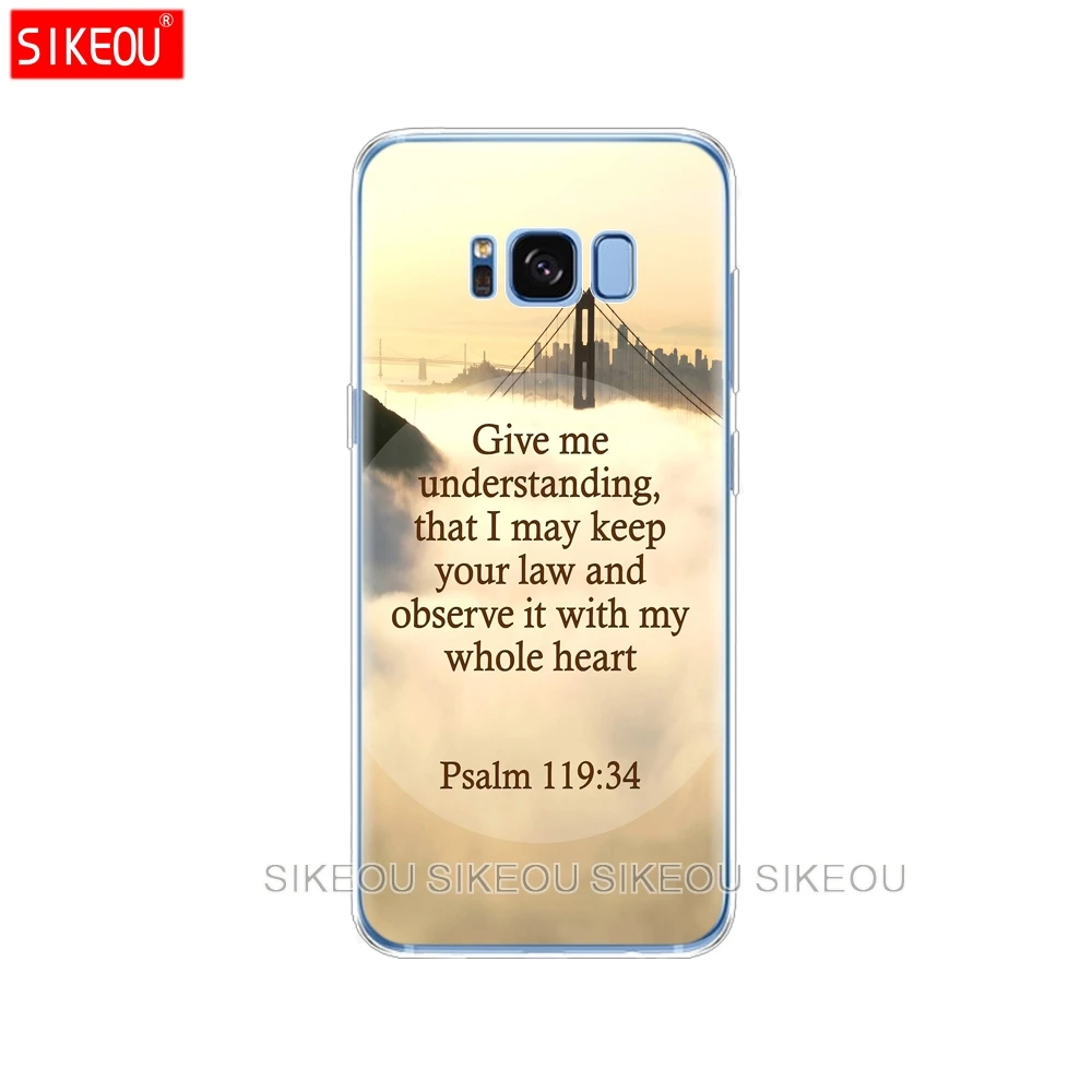 Силиконовый чехол для Samsung Galaxy S9 S8 S7 S6 edge S5 S4 S3 PLUS телефона с христианскими