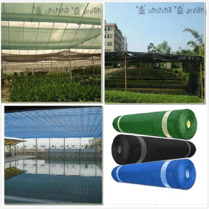 HDPE теневая сетка для сада и теплицы крыши автомобиля Tewango 50%-55% теневая ставка черная сетка от солнца 6Ft x 13Ft/2 метра x 4 метра