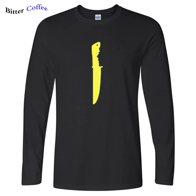 

Autumn New 100% Cotton T SHIRT Men Slogan Anti-Knife Political Optical Illusion T shirt Protest Graphic Tee Free Shipping