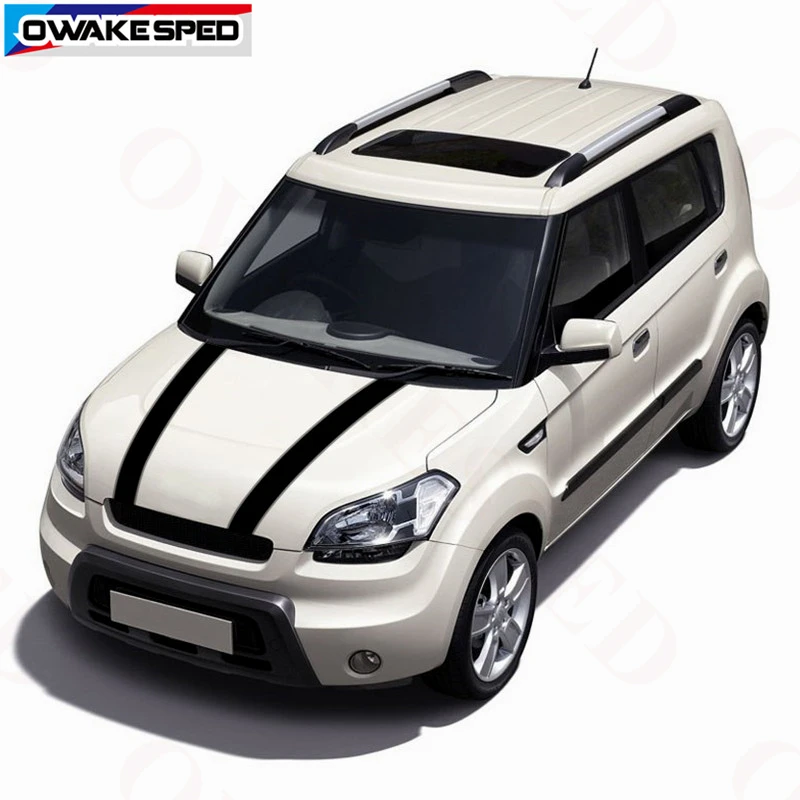 Гоночные спортивные полосы для KIA Soul Автомобильный капот наклейка крышка