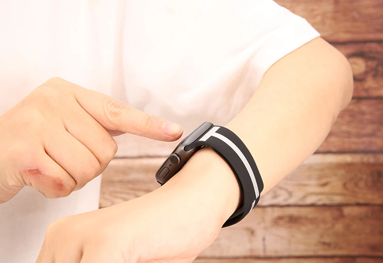 Ремешок для apple watch 42 мм 38 мм correa iwatch 44 мм 40 мм 4 3 2 спортивный силиконовый браслет pulseira apple watch 4 аксессуары