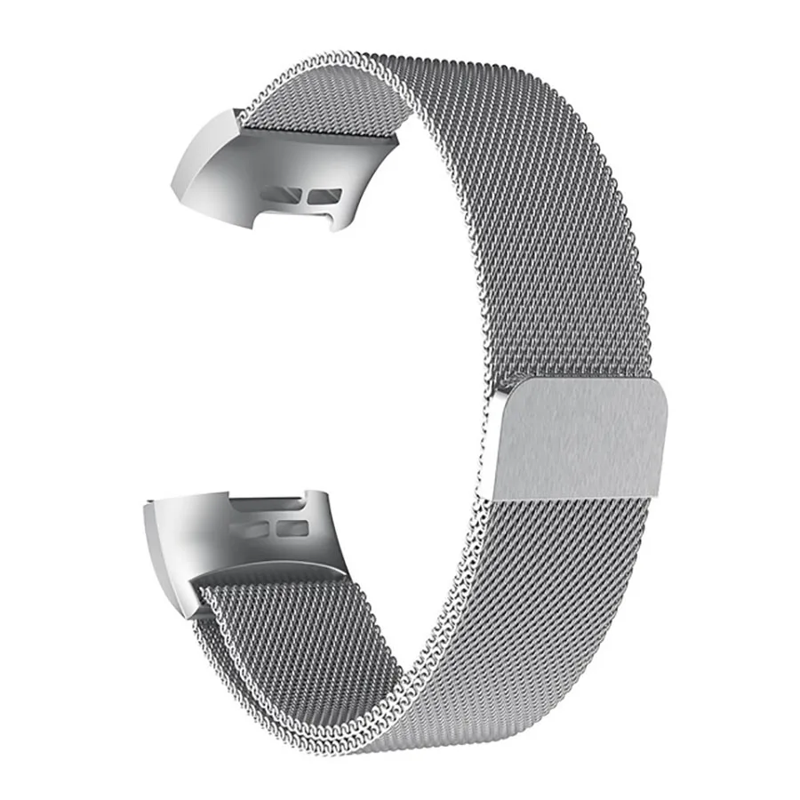 Silver Миланская петля, наручные часы, ремешок для Fitbit Charge 3, фитнес-трекер, браслет, сменный ремешок из нержавеющей стали, S/L - Цвет ремешка: Silver