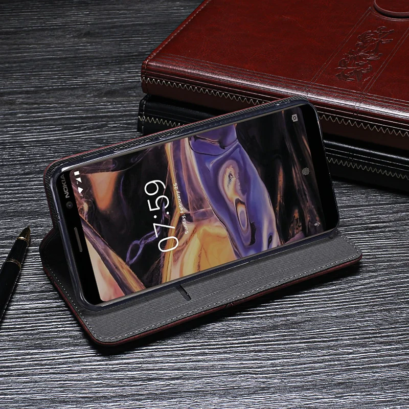 Itgoogo чехол для Nokia 7 Plus 6 0 &quotВысокое качество Флип кожаный ретро телефон сумка|case for
