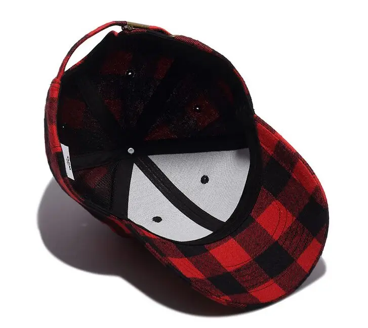 Бейсбольные кепки для мужчин клетчатые хлопковые Bone Gorras крутые Check Snapback