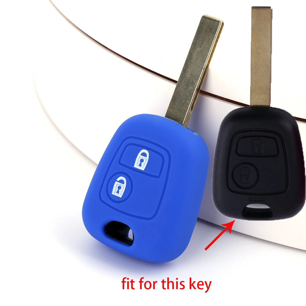 Buy 2 send one Silicone Car Key Cover Holder for Peugeot 206 307 207 408 For Citroen C2 C3 C4 Soft Rubber Button Fob Case | Автомобили и