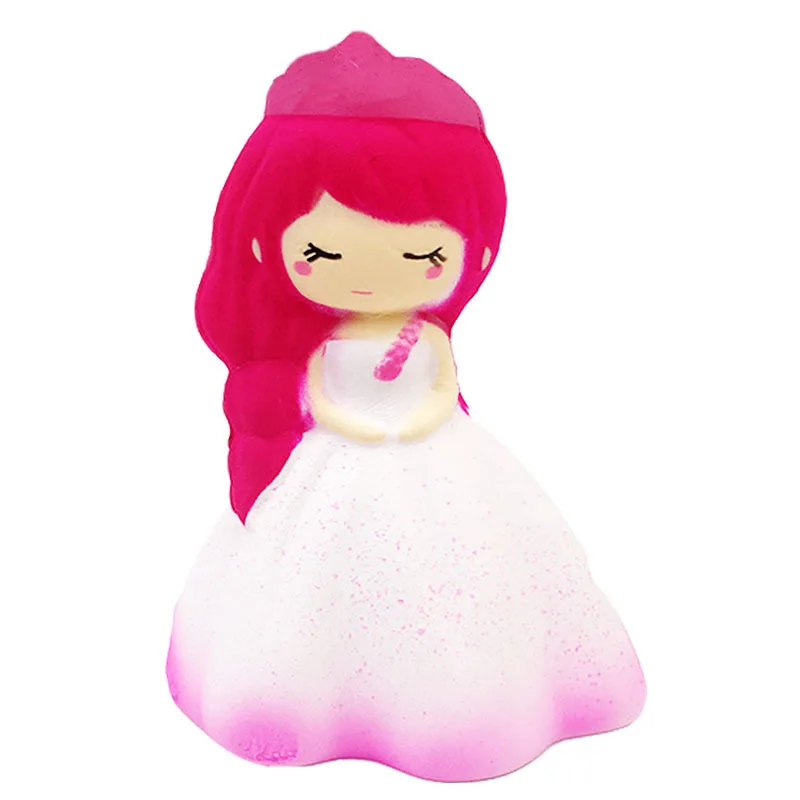 princess-a Jumbo Smiley Rainbow Squishy медленно поднимающийся имитационный хлеб торт ароматическая забавная игрушка для снятия стресса для детей детская игрушка - Цвет: princess-a