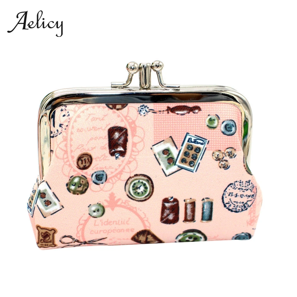 Aelicy Новое поступление кошелек для монет Женские Ретро винтажные маленький кошелек с застежкой кошелек держатель для карт телефона кошельки, женские бумажники