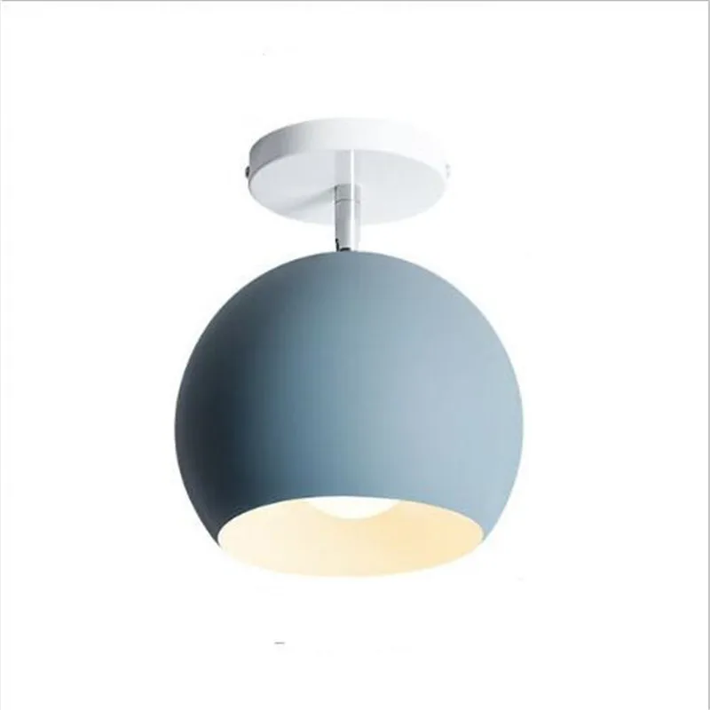 

Modern Simple Macaron Colors Aluminum Ball Led E27 Ceiling Light for Aisle Living Room Stair Balcony Dia 15cm AC 80-265V 2239