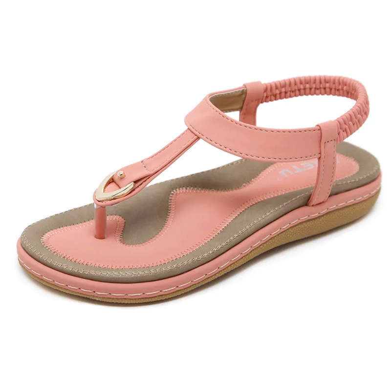 

size 35-42 new women sandal flat heel sandalias femininas summer casual single shoes woman soft bottom slippers sandals