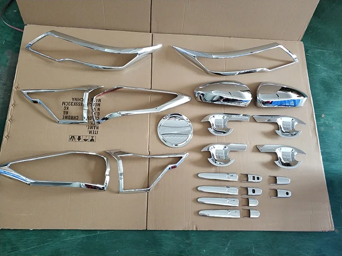 23pcs Высокое качество 23 шт. ABS хромированная отделка Аксессуары покрытием для Toyota Rush крышка лампы Отделка - Цвет: 23pcs