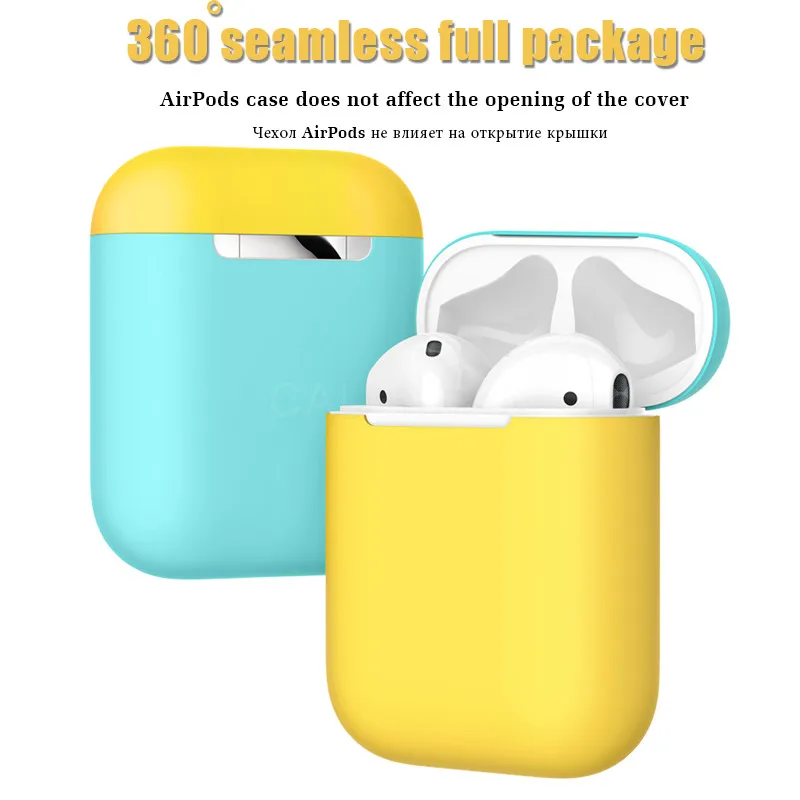 Официальный беспроводной Bluetooth чехол для наушников для Apple Airpods 1 2 Чехол для зарядного устройства для Airpods мягкий силиконовый тонкий Чехол