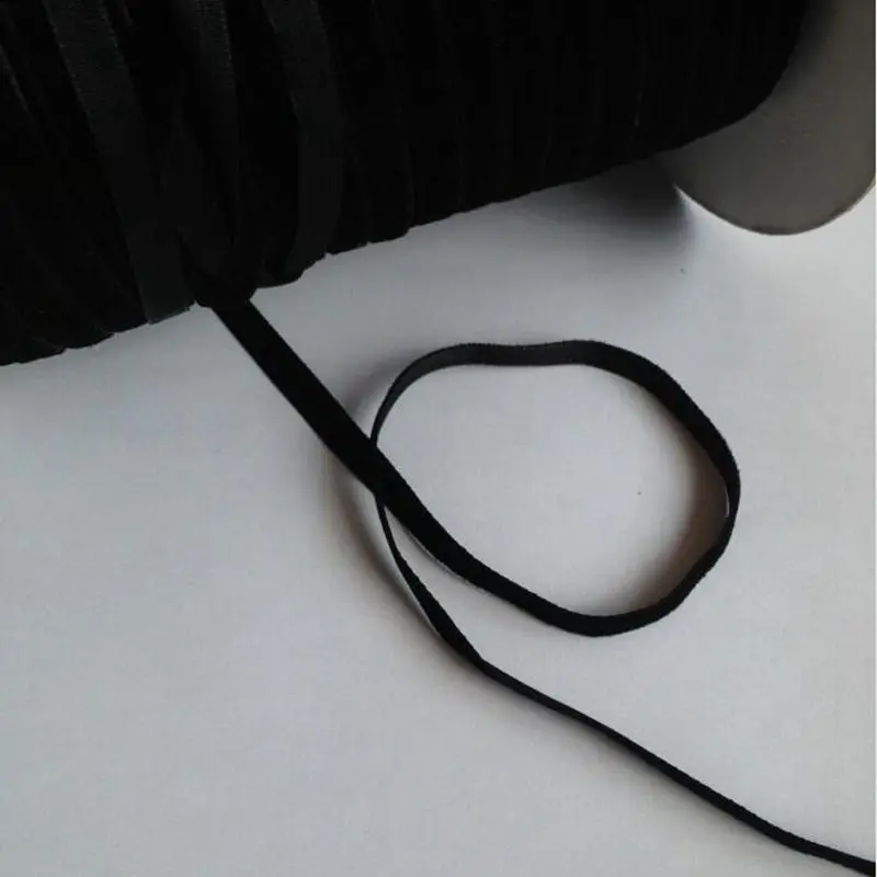 Черная бархатная лента 2/8 дюйма (6 мм) кружевные планки DIY Панк Rocker Necklace 20